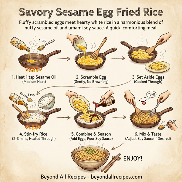 Savory Sesame Egg Fried Rice instructions