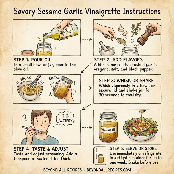 Savory Sesame Garlic Vinaigrette instructions