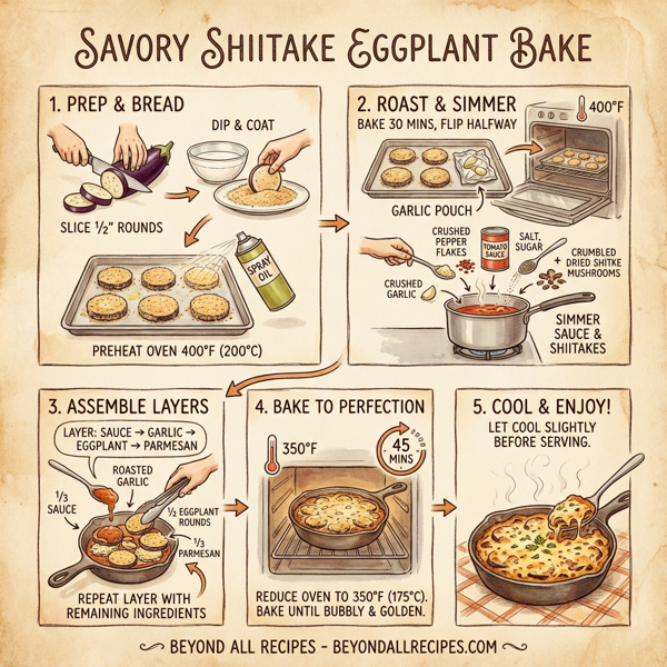 Savory Shiitake Eggplant Bake instructions