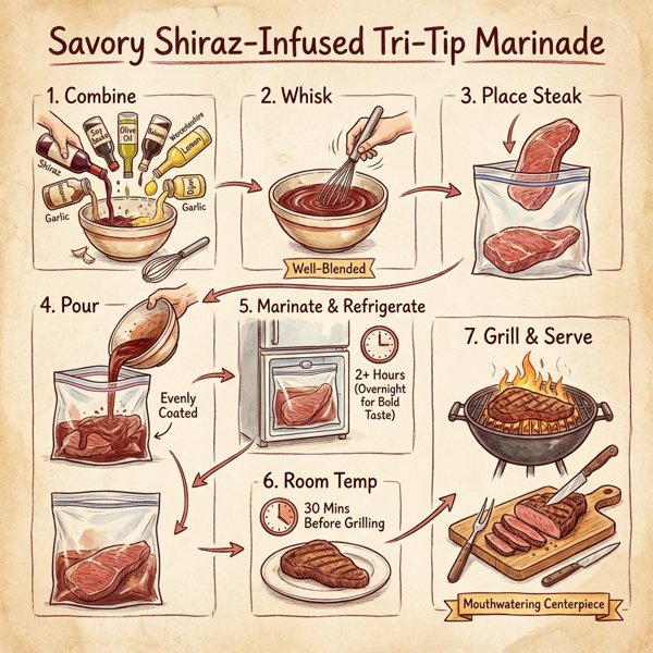 Savory Shiraz-Infused Tri-Tip Marinade instructions
