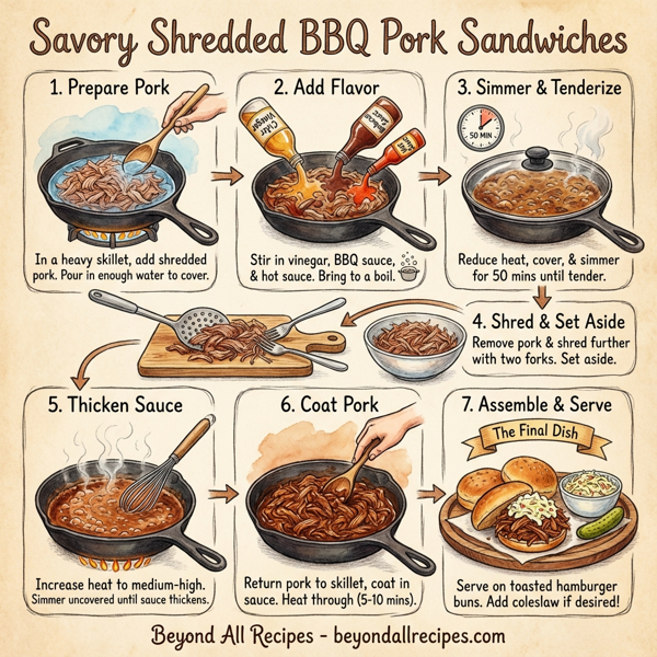 Savory Shredded BBQ Pork Sandwiches instructions