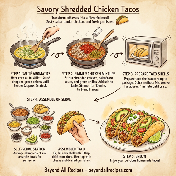 Savory Shredded Chicken Tacos instructions