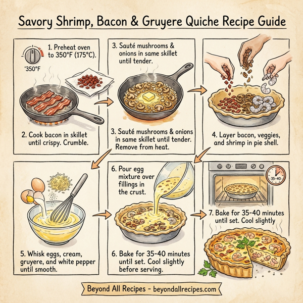 Savory Shrimp, Bacon & Gruyere Quiche instructions