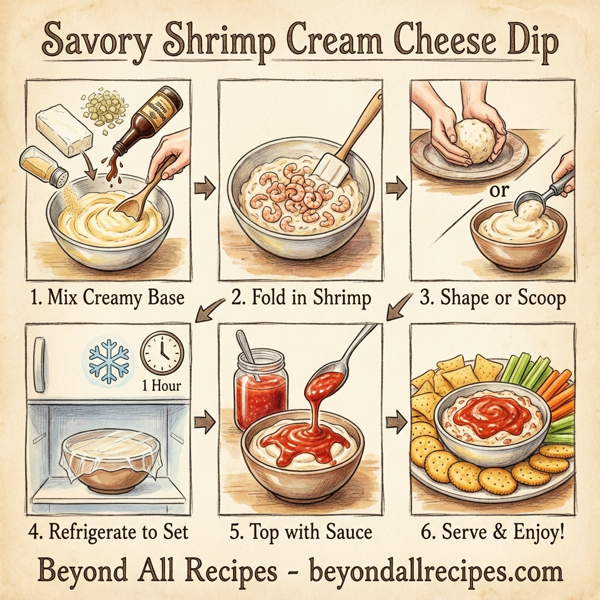 Savory Shrimp Cream Cheese Dip instructions