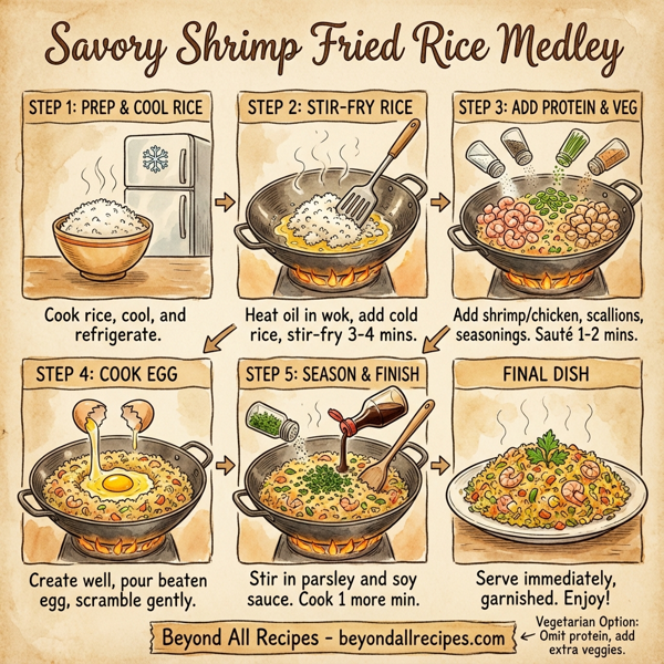 Savory Shrimp Fried Rice Medley instructions