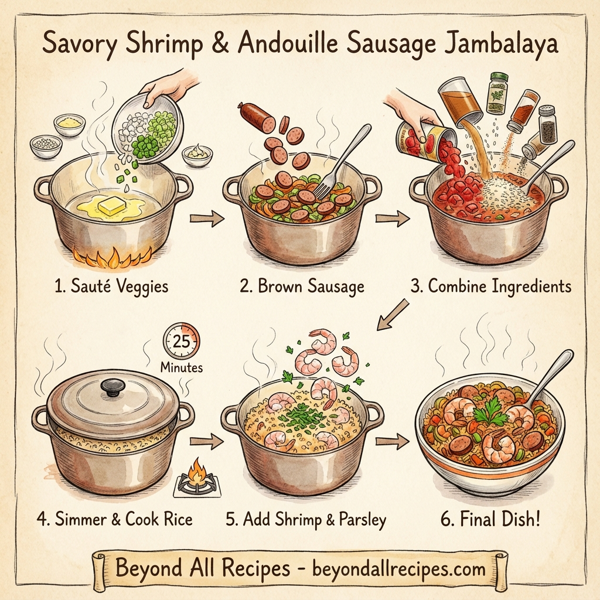 Savory Shrimp & Andouille Sausage Jambalaya instructions