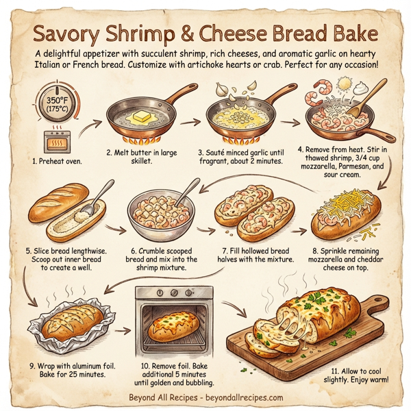 Savory Shrimp & Cheese Bread Bake instructions