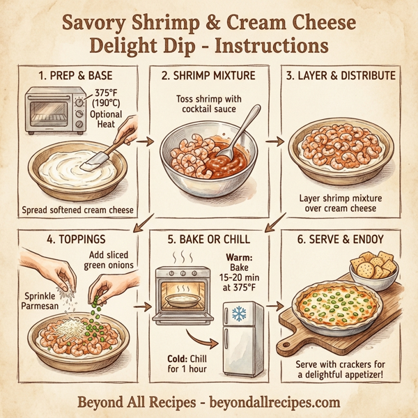 Savory Shrimp & Cream Cheese Delight Dip instructions