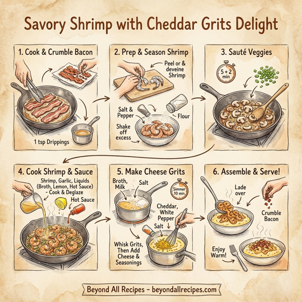 Savory Shrimp with Cheddar Grits Delight instructions