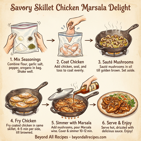 Savory Skillet Chicken Marsala Delight instructions