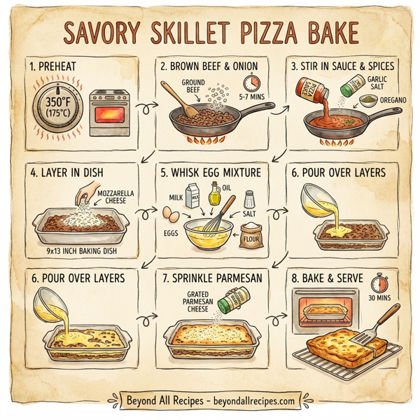 Savory Skillet Pizza Bake instructions
