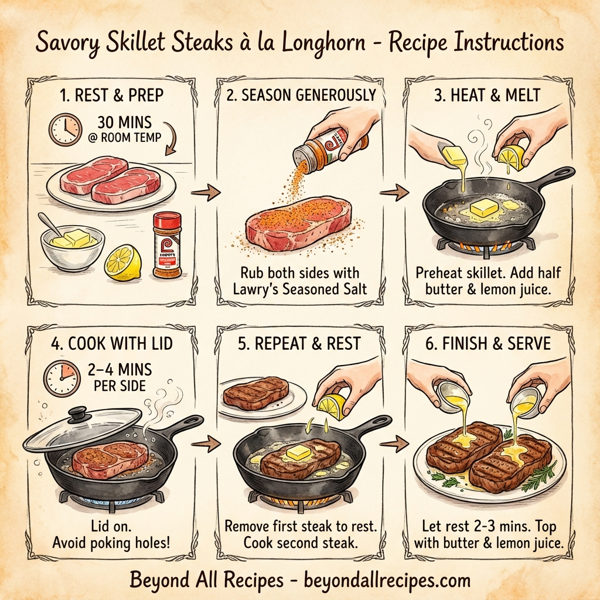 Savory Skillet Steaks à la Longhorn instructions