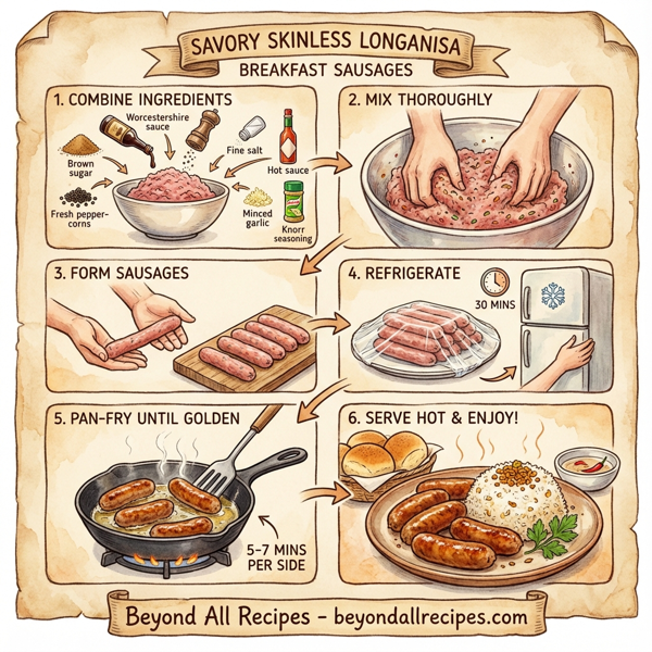 Savory Skinless Longanisa Breakfast Sausages instructions
