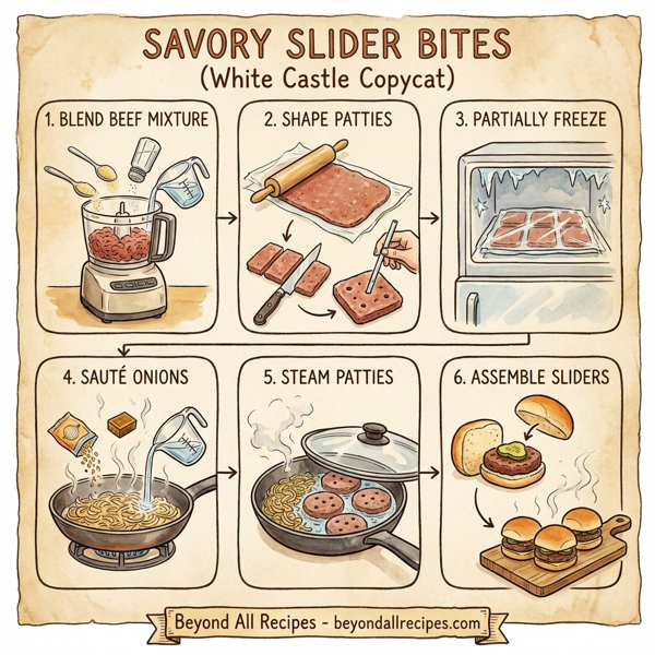 Savory Slider Bites (White Castle Copycat) instructions