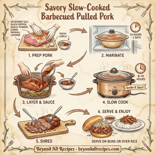 Savory Slow-Cooked Barbecued Pulled Pork instructions