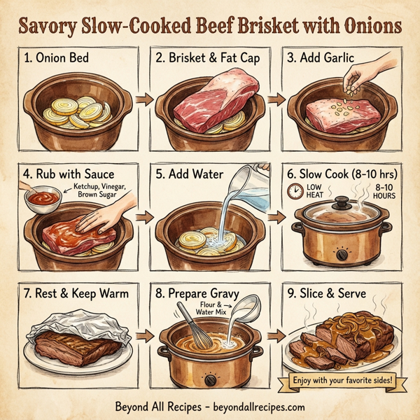 Savory Slow-Cooked Beef Brisket with Onions instructions