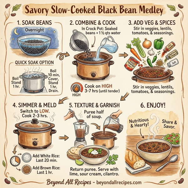 Savory Slow-Cooked Black Bean Medley instructions