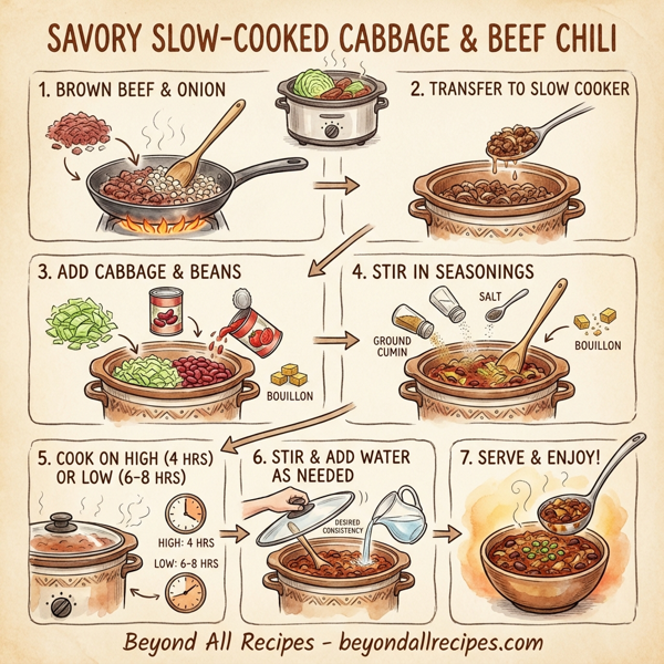 Savory Slow-Cooked Cabbage & Beef Chili instructions