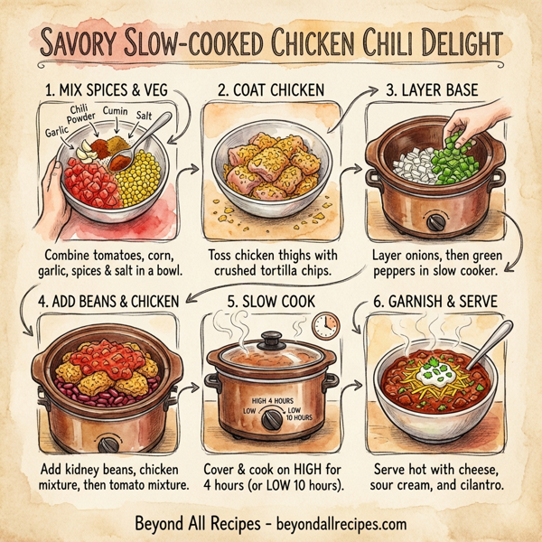 Savory Slow-Cooked Chicken Chili Delight instructions