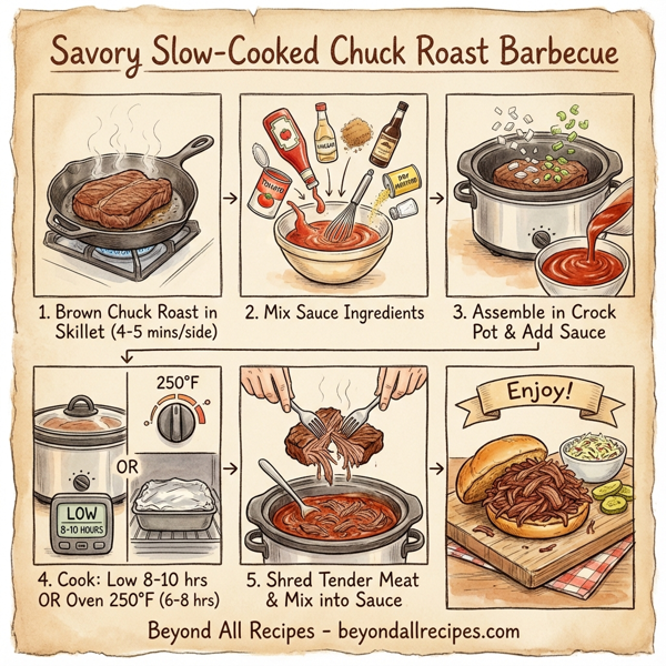 Savory Slow-Cooked Chuck Roast Barbecue instructions