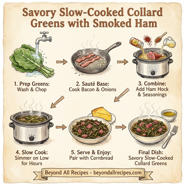 Savory Slow-Cooked Collard Greens with Smoked Ham instructions
