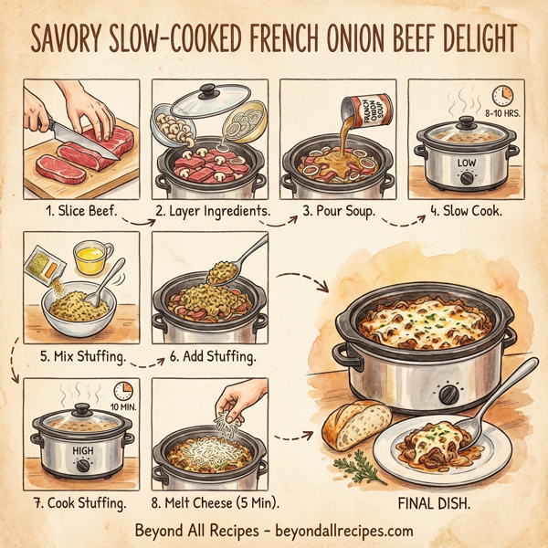 Savory Slow-Cooked French Onion Beef Delight instructions