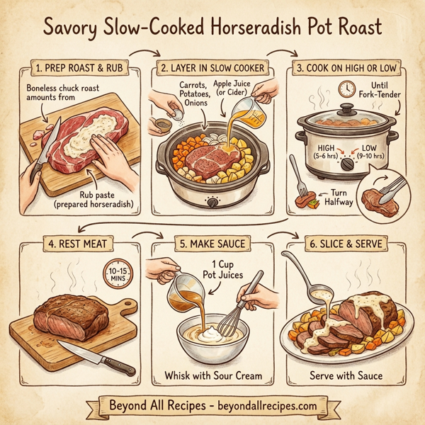 Savory Slow-Cooked Horseradish Pot Roast instructions