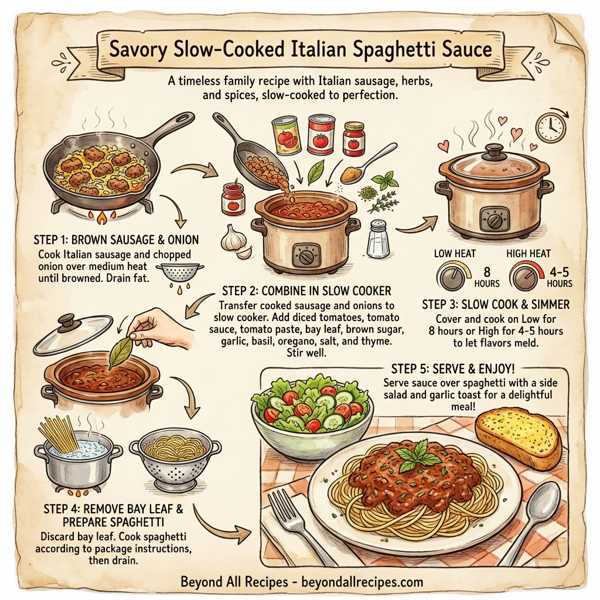 Savory Slow-Cooked Italian Spaghetti Sauce instructions
