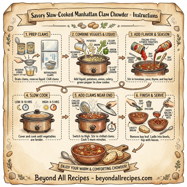 Savory Slow-Cooked Manhattan Clam Chowder instructions