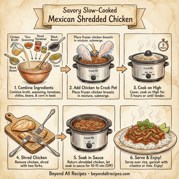 Savory Slow-Cooked Mexican Shredded Chicken instructions