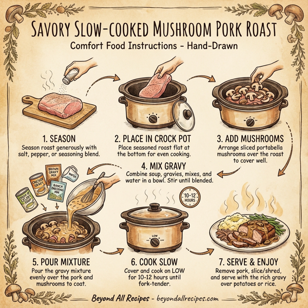 Savory Slow-Cooked Mushroom Pork Roast instructions