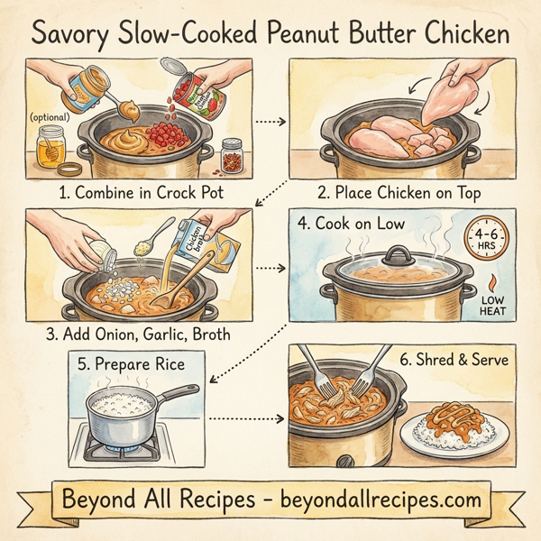 Savory Slow-Cooked Peanut Butter Chicken instructions