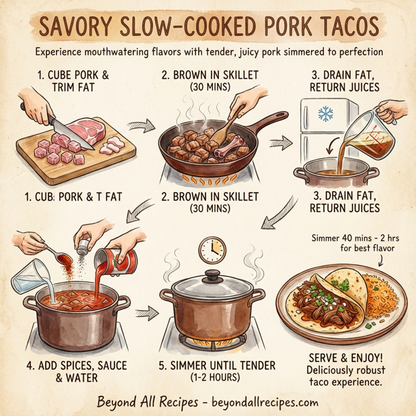 Savory Slow-Cooked Pork Tacos instructions