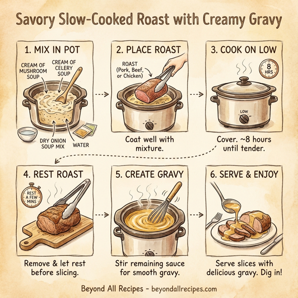 Savory Slow-Cooked Roast with Creamy Gravy instructions