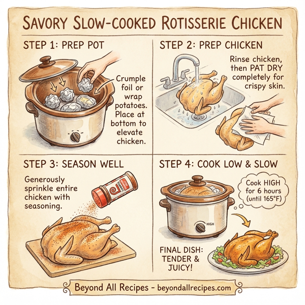 Savory Slow-Cooked Rotisserie Chicken instructions