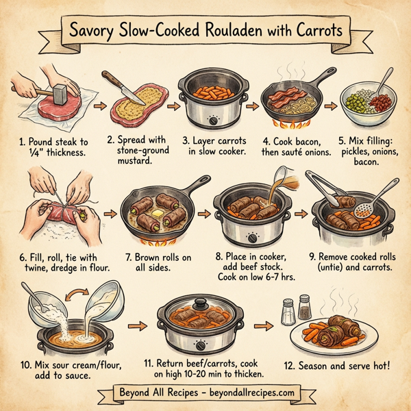 Savory Slow-Cooked Rouladen with Carrots instructions