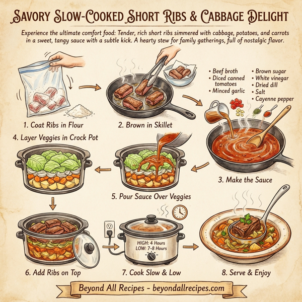 Savory Slow-Cooked Short Ribs and Cabbage Delight instructions