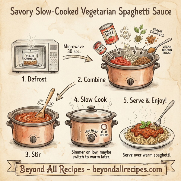 Savory Slow-Cooked Vegetarian Spaghetti Sauce instructions