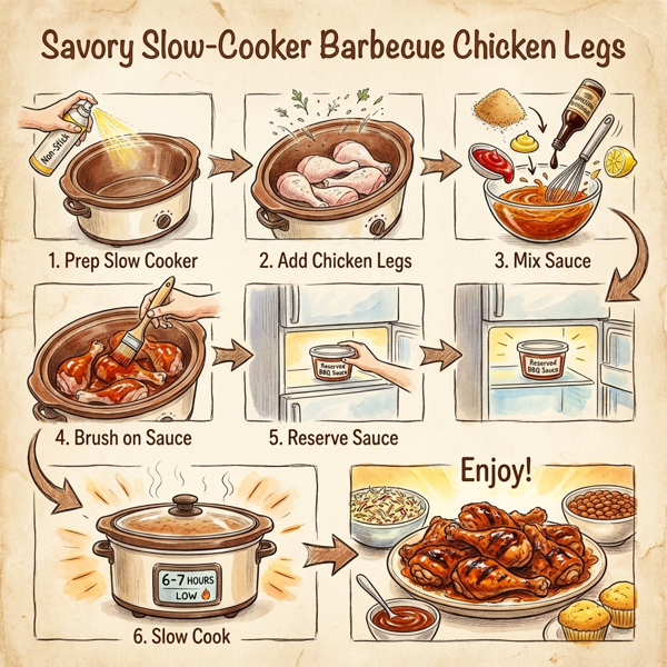 Savory Slow-Cooker Barbecue Chicken Legs instructions