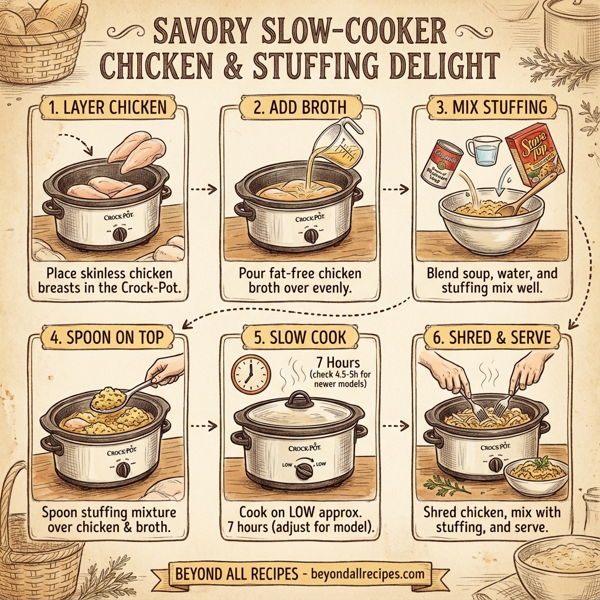 Savory Slow-Cooker Chicken and Stuffing Delight instructions