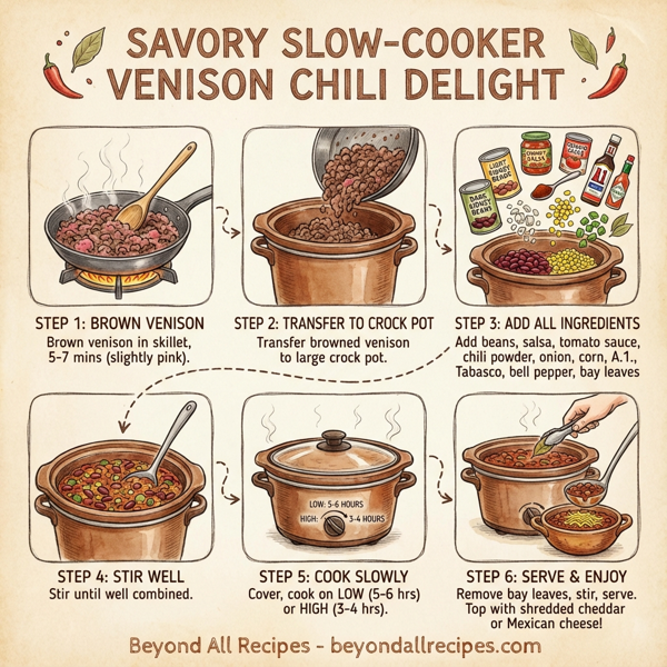 Savory Slow-Cooker Venison Chili Delight instructions