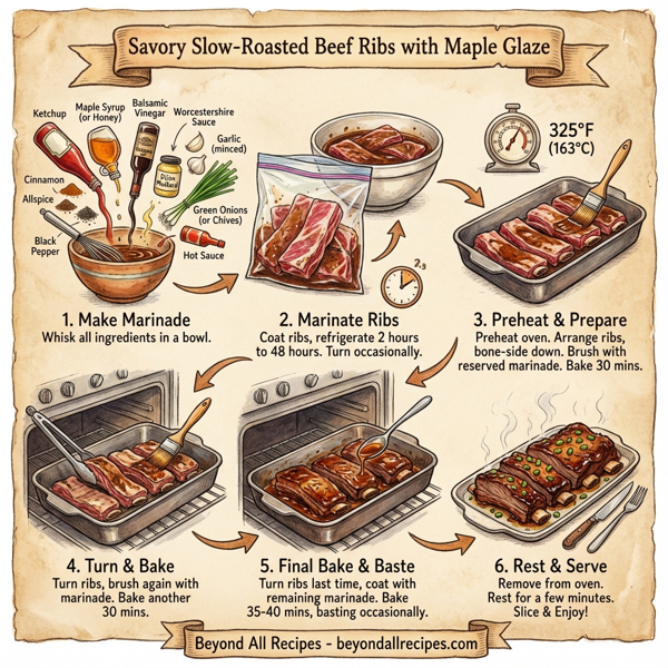 Savory Slow-Roasted Beef Ribs with Maple Glaze instructions