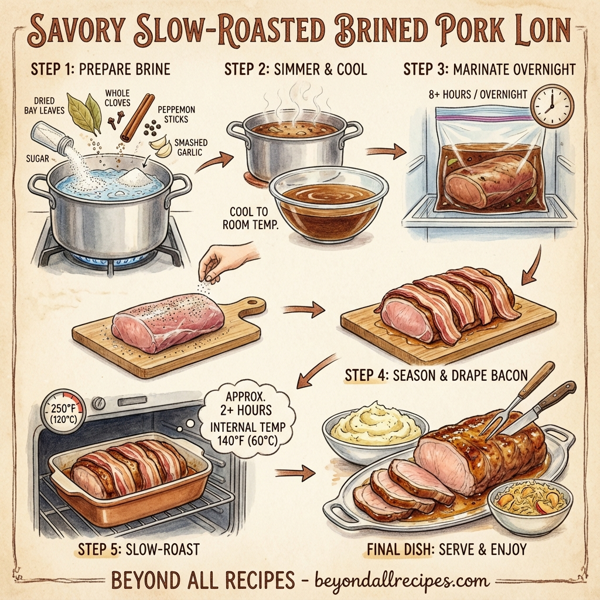 Savory Slow-Roasted Brined Pork Loin instructions