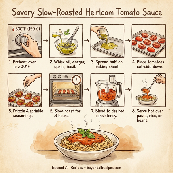 Savory Slow-Roasted Heirloom Tomato Sauce instructions