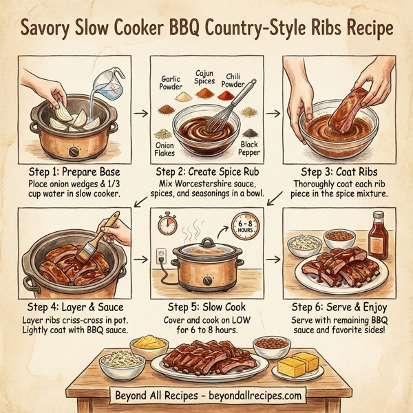 Savory Slow Cooker BBQ Country-Style Ribs instructions