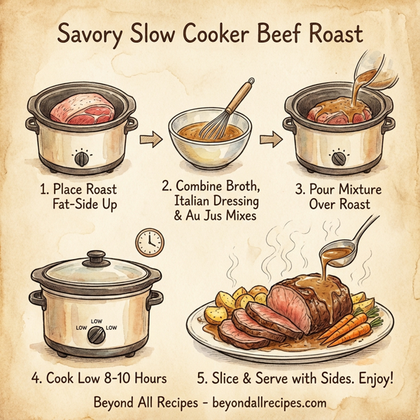 Savory Slow Cooker Beef Roast instructions