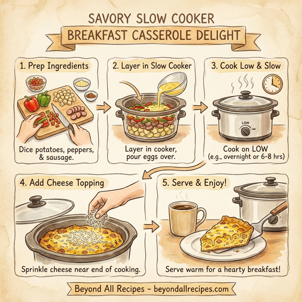 Savory Slow Cooker Breakfast Casserole Delight instructions