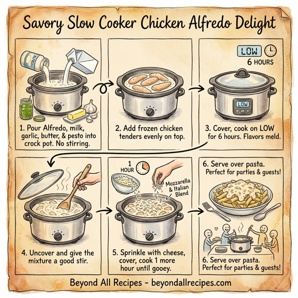 Savory Slow Cooker Chicken Alfredo Delight instructions