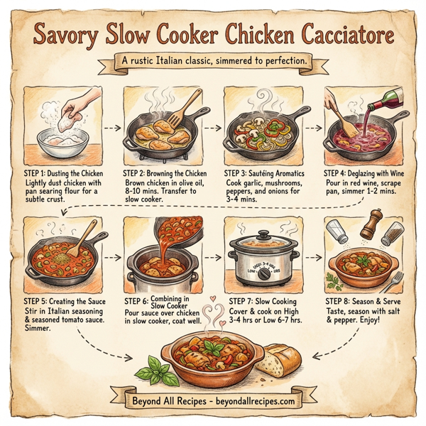 Savory Slow Cooker Chicken Cacciatore instructions