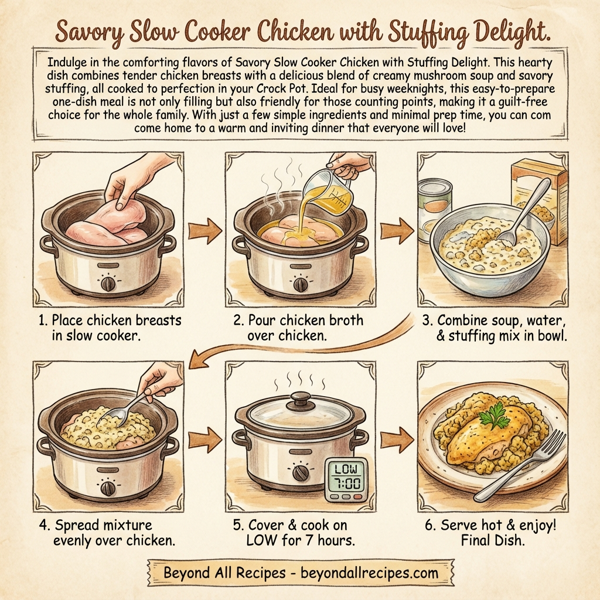 Savory Slow Cooker Chicken with Stuffing Delight instructions